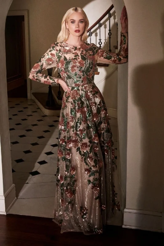The Best Sale of the Year!Andrea & Leo A0926 Long Sleeve Sequin Prom Dress