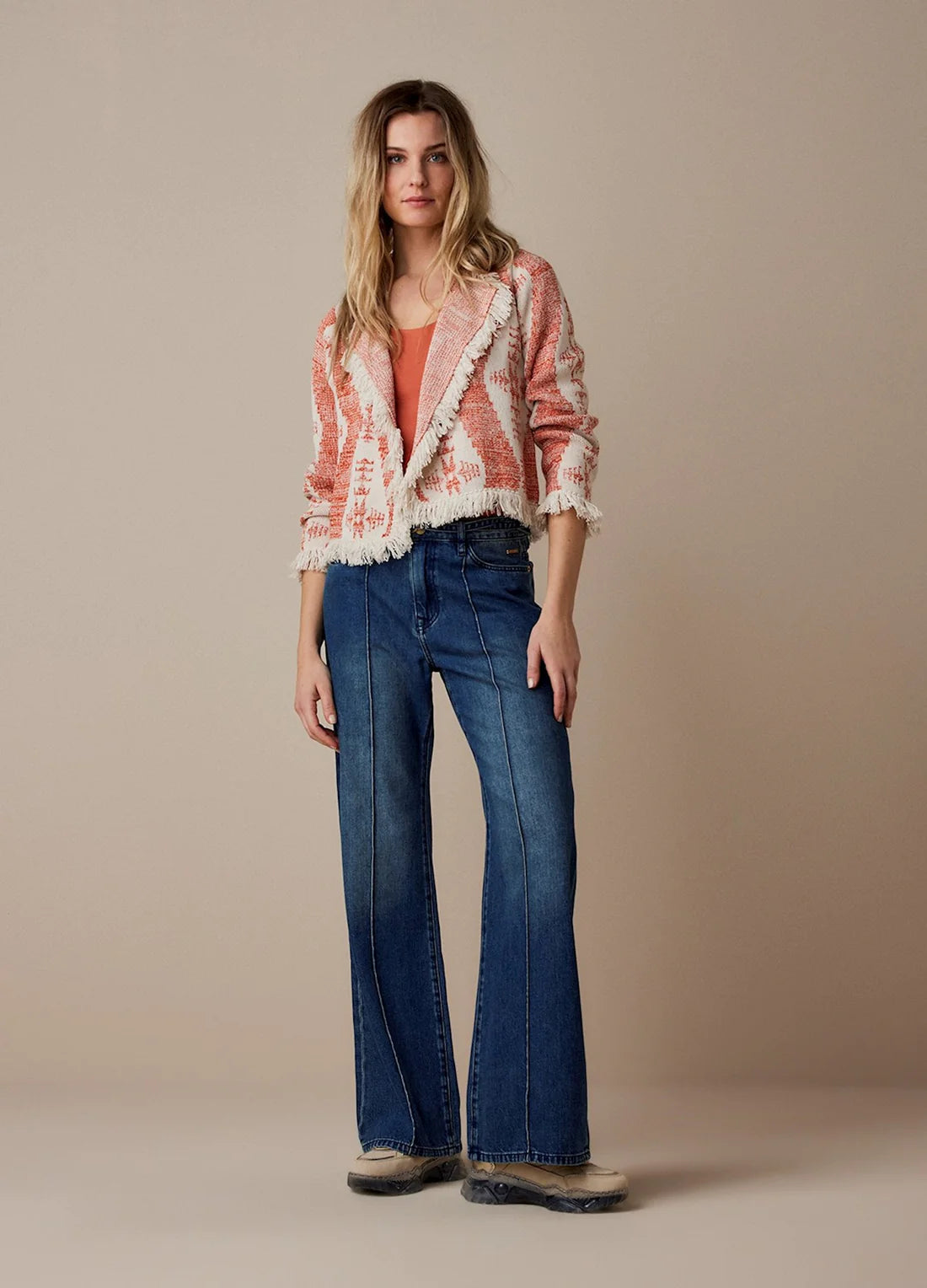 Find Your Perfect Deal Today!Summum Knitted Jacket With Jacquard Print