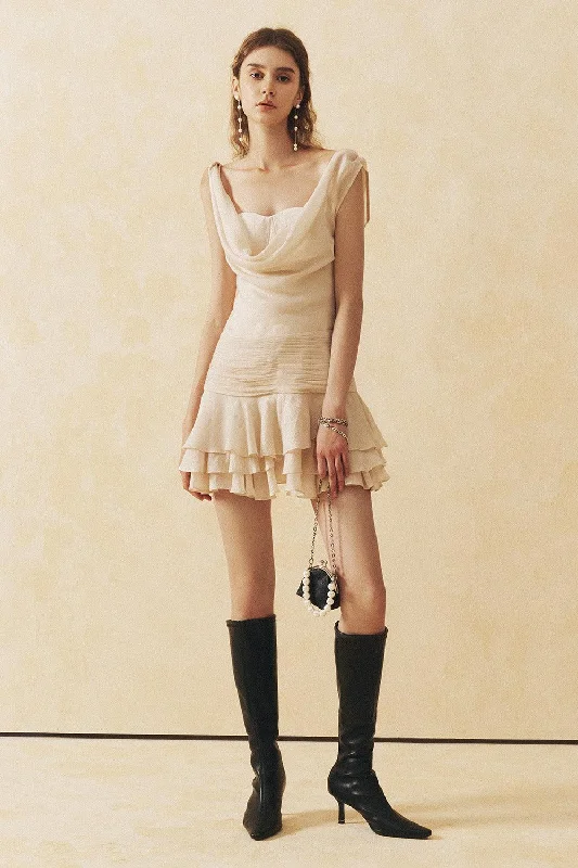 Get It Before It’s Gone!Tawny A-line Layered Organza Mini Dress