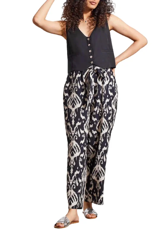 Your Discount is Waiting!Printed Pull-On Belted Pants In French Oak