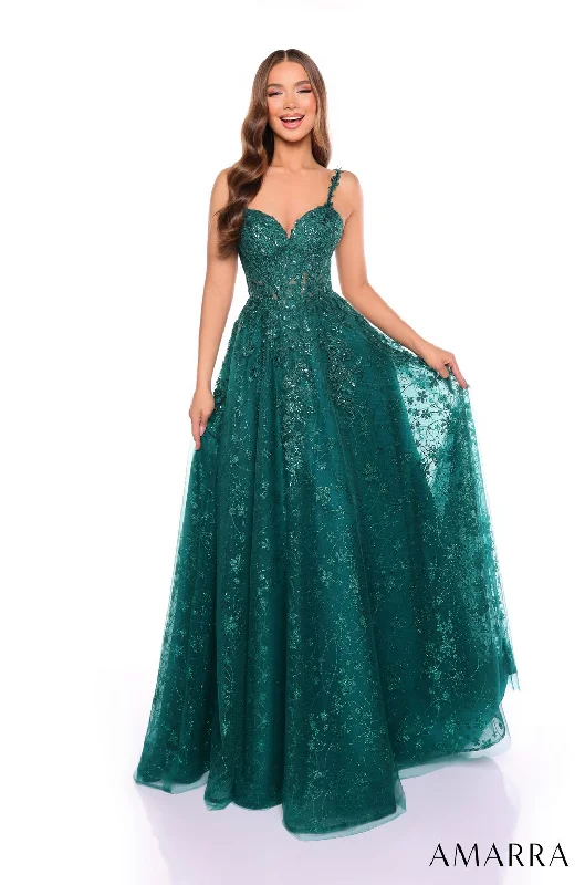 Buy More, Pay Less!Amarra 88124 Glitter Long Formal Evening Prom Dress