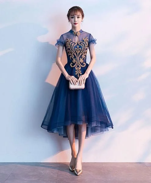 Time to Snag a Bargain!Blue tulle lace short dress, blue lace homecoming dress cg2049 Time to Snag a Bargain!Blue tulle lace short dress, blue lace homecoming dress cg2049