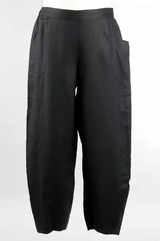 Incredible Savings Inside!Linen Lantern Pant In Black