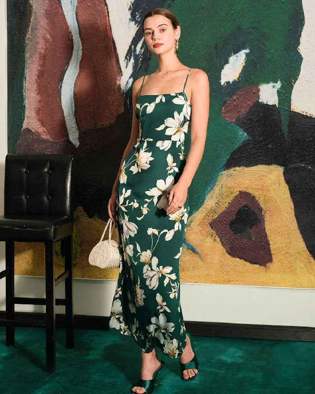 Enjoy Huge Discounts Now!The Floral Slit Maxi Dress