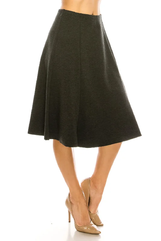 Your Discount is Waiting!Seven Panel A-Line Below The Knee Midi Skirt
