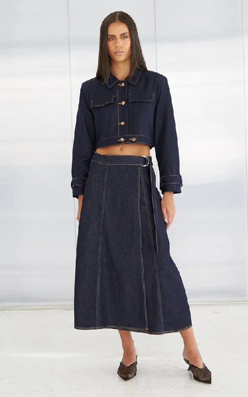 Find Your Perfect Deal Today!Tiffe Wrap Denim Skirt