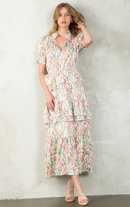 Your Shopping Wish, Our Discount Command!Dani Floral Tiered Maxi Dress