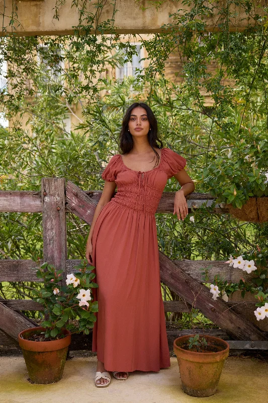 Limited Time Offer!Dusk and Dawn Maxi Dress Brown