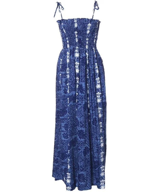 Massive Price Cuts!Maxi Long Smock Dress Honu Palms